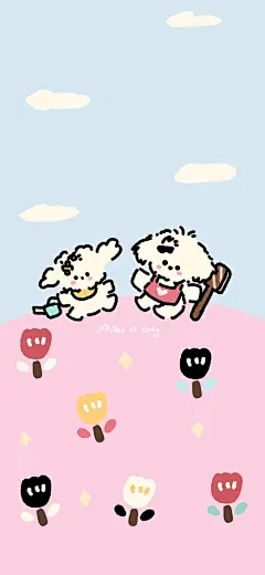 第9组壁纸｜可爱小云狗卡通壁纸套图 - 小红书