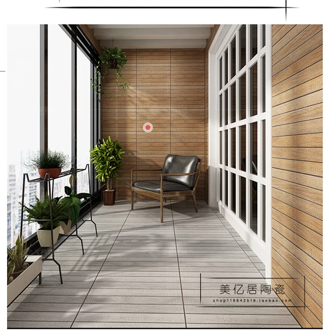 美式木纹砖300x600外墙阳台庭院内外墙砖地砖仿实木文化石背景墙-淘宝网-花瓣网