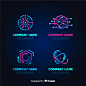 Gradient technology logo template collection  科技 数据化 数字化