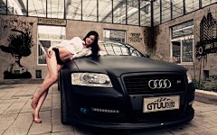 绯红玫瑰长腿车模非主流写真桌面壁纸桌面壁纸4