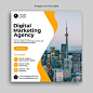 Digital marketing corporate business banner or instagram social media post template