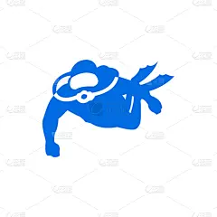 模板,品牌名称,插画,潜水,深的,运动,面具,现代,游泳,潜水