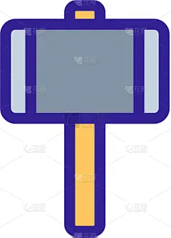 hammer icon isolated contour symbol