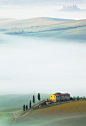 Val d'Orcia among the morning mist - Tuscany, November 22, by Vadim Balakin