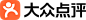 大众点评横式色彩logo-透明底
