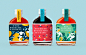 ELDERBROOK DRINKS : Elderbrook illustrated bottle labels.