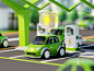 Electric Car Charging Station - 3D Illustration by M Wildan Cahya Syarief for Orizon: UI/UX Design Agency on Dribbble