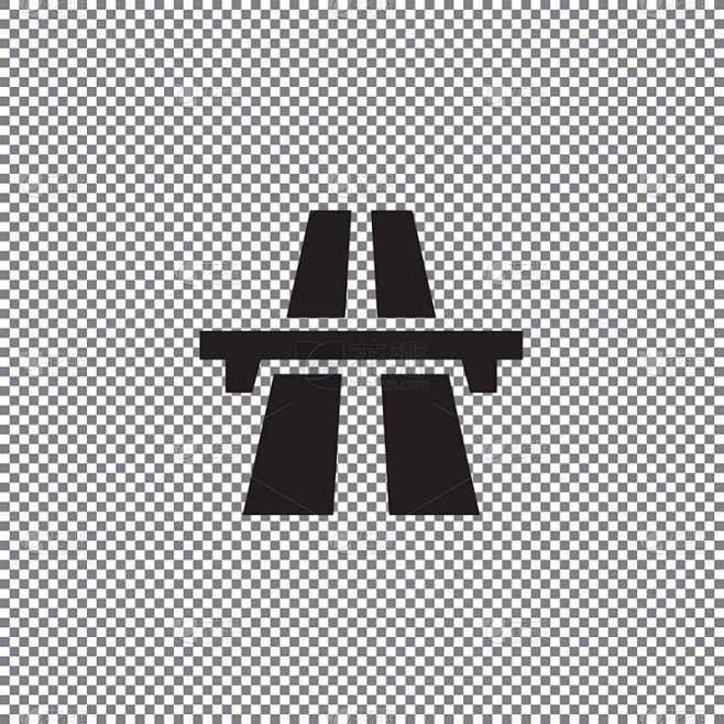 透明背景下的矢量图标高速公路