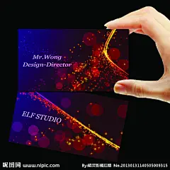原创大气绚丽商业服务名片源文件