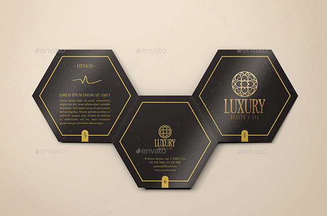 六边形折页宣传小册样机hexahedrontrifoldbrochuremockup–设计小咖