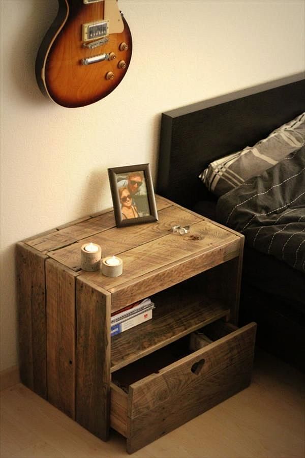 DIY Pallet Nightstan...