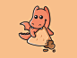 dragon carries a piece of chocolate chips