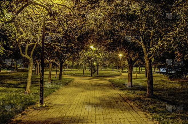 公园里的夜晚