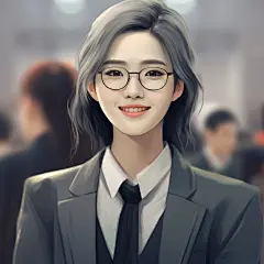 (2/4)动漫女孩坐在法庭上，以愉悦和乐观的风格呈现，英特尔核心，统一的舞台形象，UE5，古典主义肖像，闪闪发光，亲近的个性(AI绘图来自WeDraw.art)