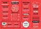 红色餐厅菜单模板设计 - Originoo锐景创意 图片详情