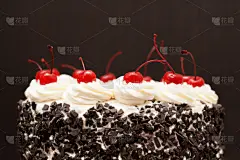 背景,黑色,黑森林蛋糕,奶油蛋糕,德国大蛋糕,贺卡,水平画幅,樱桃,无人,蛋糕