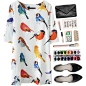 #bird #dress #color #shoes #bag #black #flats #magazine #neutral #day #springsummer2015