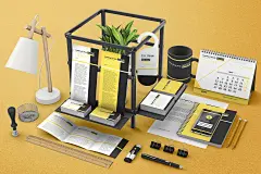 品牌企业办公用品场景样机合集 Branding &amp; Identity Mockups : 特征： 2种照片写实风格 所有内容都在不同的图层上。 高分辨率。4500x3000px，300dpi 通过智能对象轻松快速地进行编辑 多变的背景 组织良好的图层和文件夹 产品尺寸： 信头 – 210×297毫米; 名片