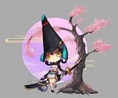 阴阳师手游 妖刀姬 童子 同人图 插画 壁纸 | 阴阳师 | 半次元-第一中文COS绘画小说社区