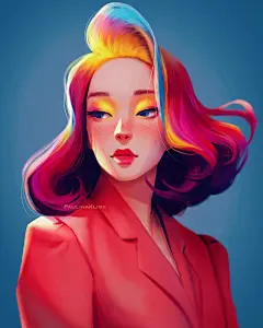 12款梦幻唯美的光感人物肖像