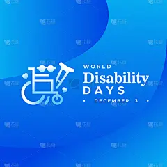 世界残疾人日问候时刻设计背景