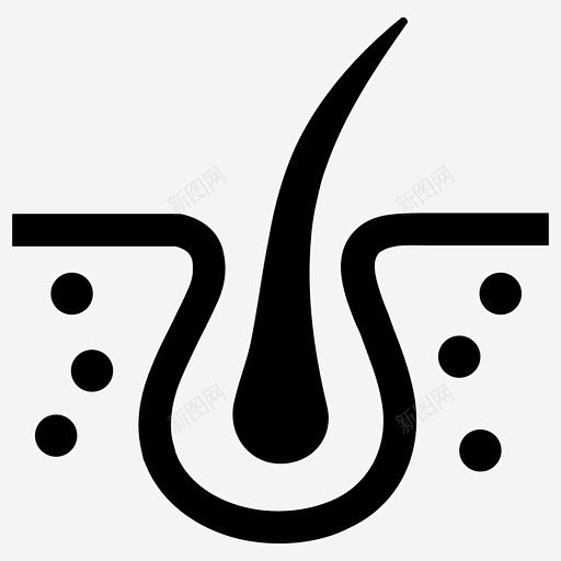 皮肤科毛囊生长图标 设计图片 免费下载 页面网页 平面电商 创意素材