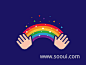 Over the Rainbow！20款彩虹元素Logo设计UI设计作品LOGO植物Logo首页素材资源模板下载