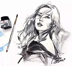marinaren 水彩画丨有颜值却一直拼命努力的泼墨“女王” : 作品以水彩为主，明快的颜色、自由奔放的笔触给人强烈的辨识度。以独立的身份在商业插画与艺术水彩之间不断推出富有创新性的作品。 较于传统的水彩绘画，Marina曾经称自己的画是‘四不像’，即：运用水彩和多种材料，