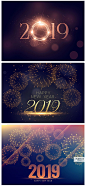 2019新年元旦圣诞节快乐猪年年会海报背景元素Ai设计素材 C96-淘宝网