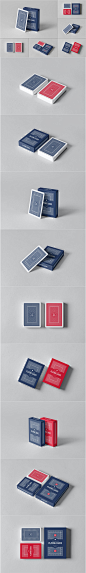 71502 品牌三视扑克纸桥塔罗牌卡片LOGO展示VI贴图案设计PS样机模板素材 (1)