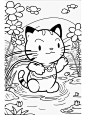 涂色素材‖猫咪