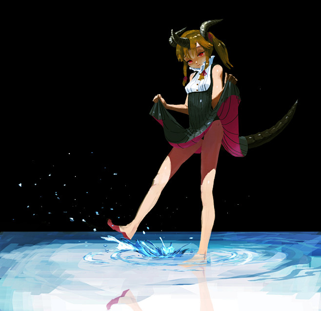 角のついた女の子