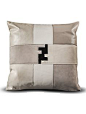 Fendi Casa Patchwork Fendi Logo Pillow
