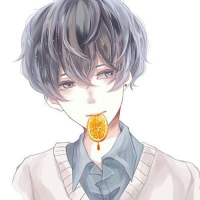 男头 围巾 插画 唯美 诡异 病态 动漫...