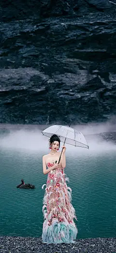 美女壁纸～王星辰，这身花裙子配上...@霁枫壁纸的动态