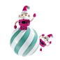 Santa With Decoration Ball  3D Illustration