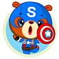 可爱头像萌萌哒 #熊小弟# sam bear by iloncartoon 分享 卡通形象 吉祥物 动漫角色 玩具