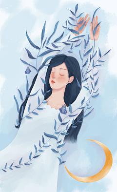 师师的昵称采集到插画-人物