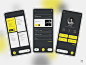 The Fitness App dark theme ui yellow black app design planner fit ui d