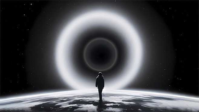 General 3840x2160 Stable Diffusion 4K black holes black AI art men space