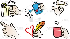 矢量绘图手握爱喝杯表情包