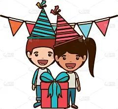 伴侣,生日,儿童,可爱的,事件,请柬,周年纪念,小的,节日,相伴