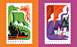 United States Postal Service — Invisible Creature : Set of four FOREVER USA stamps / Available in sheets of sixteen Creative Direction: Greg Breeding & Journey Group