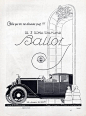 Ballot (Cars) 1923 René Vincent Vintage ad