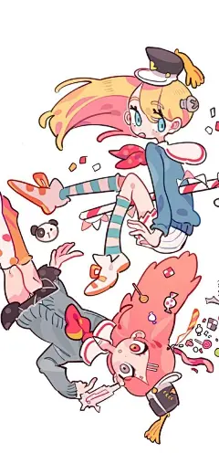 一组可爱插画风的壁纸 有姐妹喜欢吗 ​​​​
