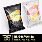高端精致光滑面薯片小吃充气塑料袋包装设计VI样机PSD源文件-淘宝网
