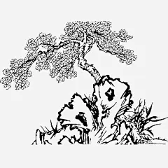 成长的古树手绘图_新图网 https://ixintu.com 黑白手绘图 手绘图 大树 树木 手绘卡通 绘画 素描图 手绘古树