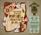 vector vintage items:标签Art Nouveau