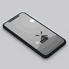 最小的黑白农场手机壁纸UI设计作品扁平化插画首页素材资源模板下载