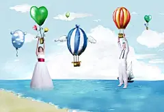 个性的插画婚纱昭 - 个性的插画婚纱昭婚纱照欣赏